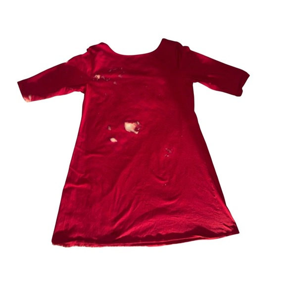 EILEEN FISHER Red Organic Cotton Crew Neck Sz M | Sustainable Minimalist Casua - Picture 2 of 5